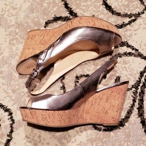 NWOT Marc Fisher Slingback Wedges